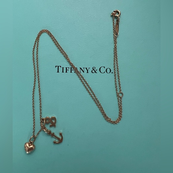 Tiffany & Co. Anchor & Heart 18k Rose Gold Necklace (retired) - Picture 7 of 9